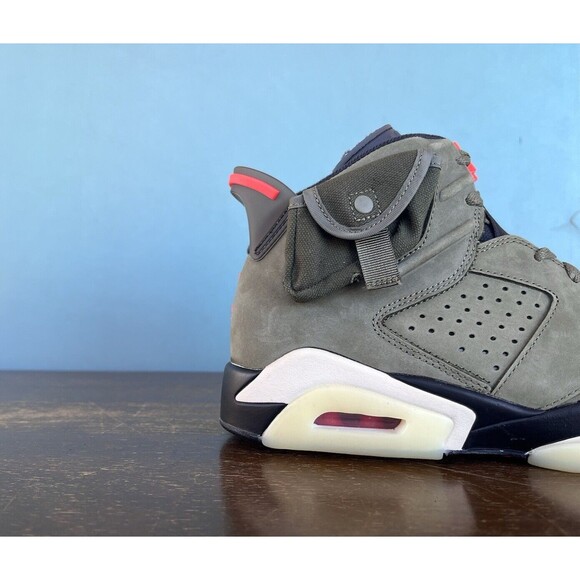 Nike Air Jordan 6 Retro x Travis Scott Olive Green Men's Size 10 CN1084-200 - Picture 4 of 11